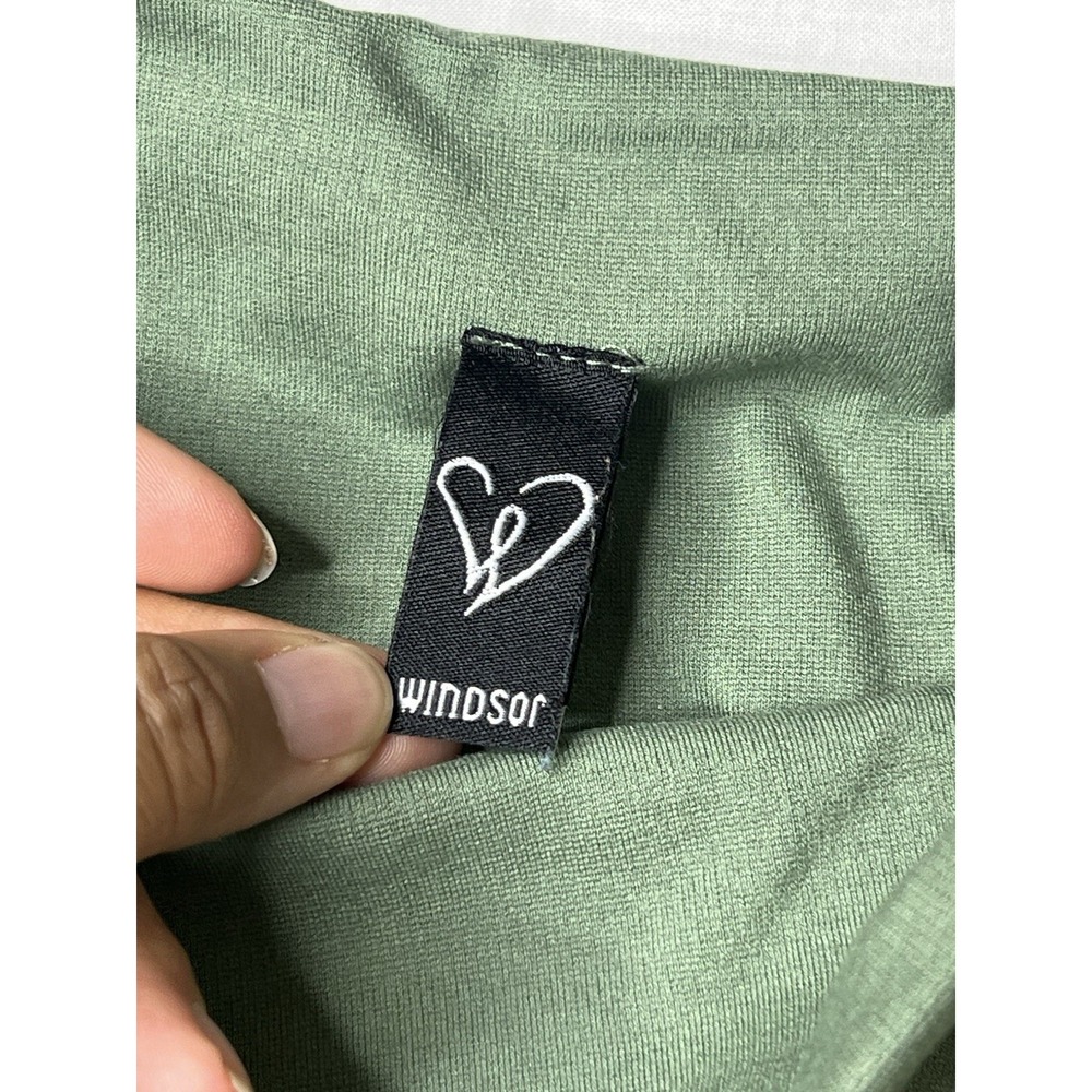 Windsor Women's Pencil Skirt Stretch Green Olive Size M - Picture 2 of 7